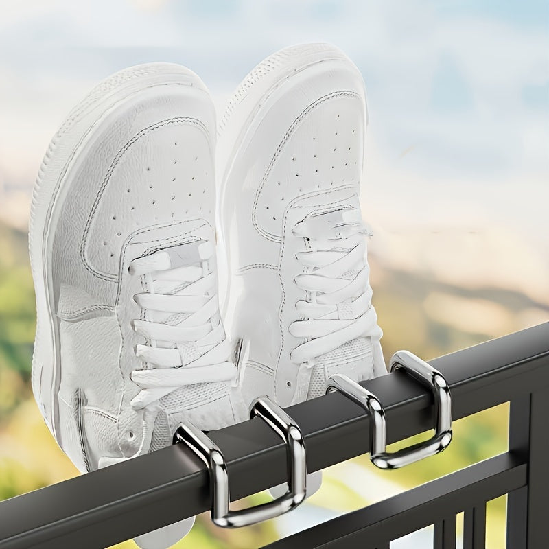Juego de 3 ganchos de metal para zapatos para organización de armario, a prueba de agua, resistente a la oxidación, duradero
