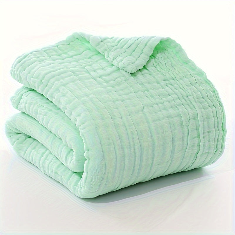 Детский хлопковый пеленальный плед 6-слойный впитывающий для малышей, 104x104 см, серый, розовый, синий