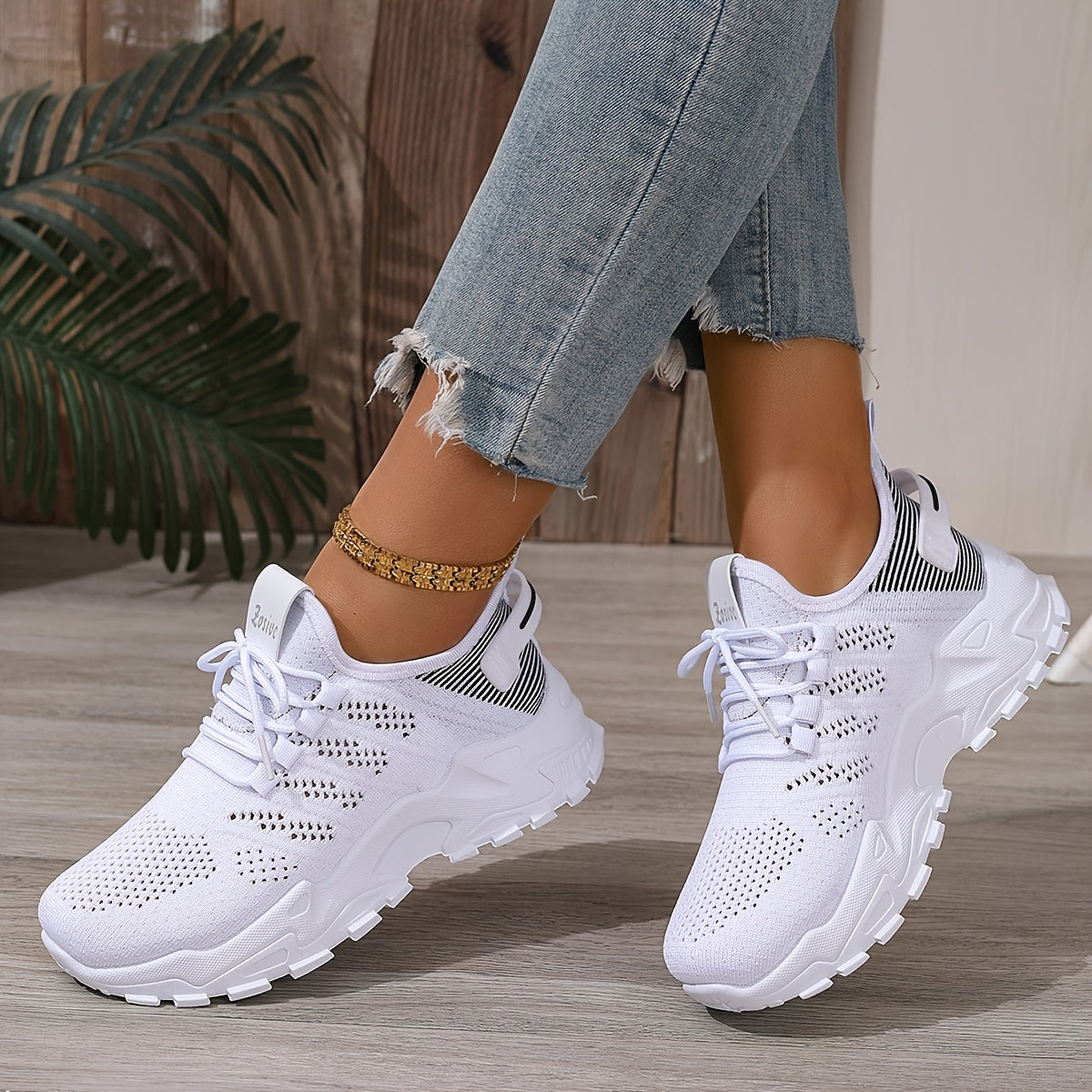 Женские дышащие сетчатые кроссовки повседневные легкие беговые обувь белые низкие