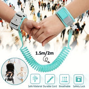 Kids Safety Wrist Strap Blue TPU Anti-Lost Walking Harness Adjustable Cord for Active Children