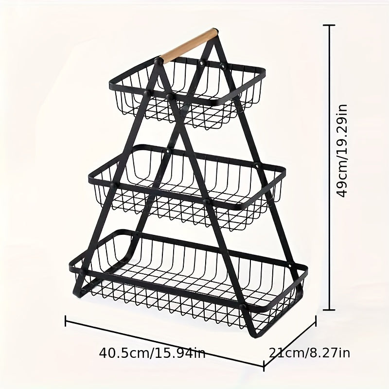 2/3 Tier Storage Basket with Drain and Removable Wire Basket for Bathroom Kitchen