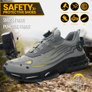 Unisex Breathable Knitted Safety Shoes for Work and Construction
