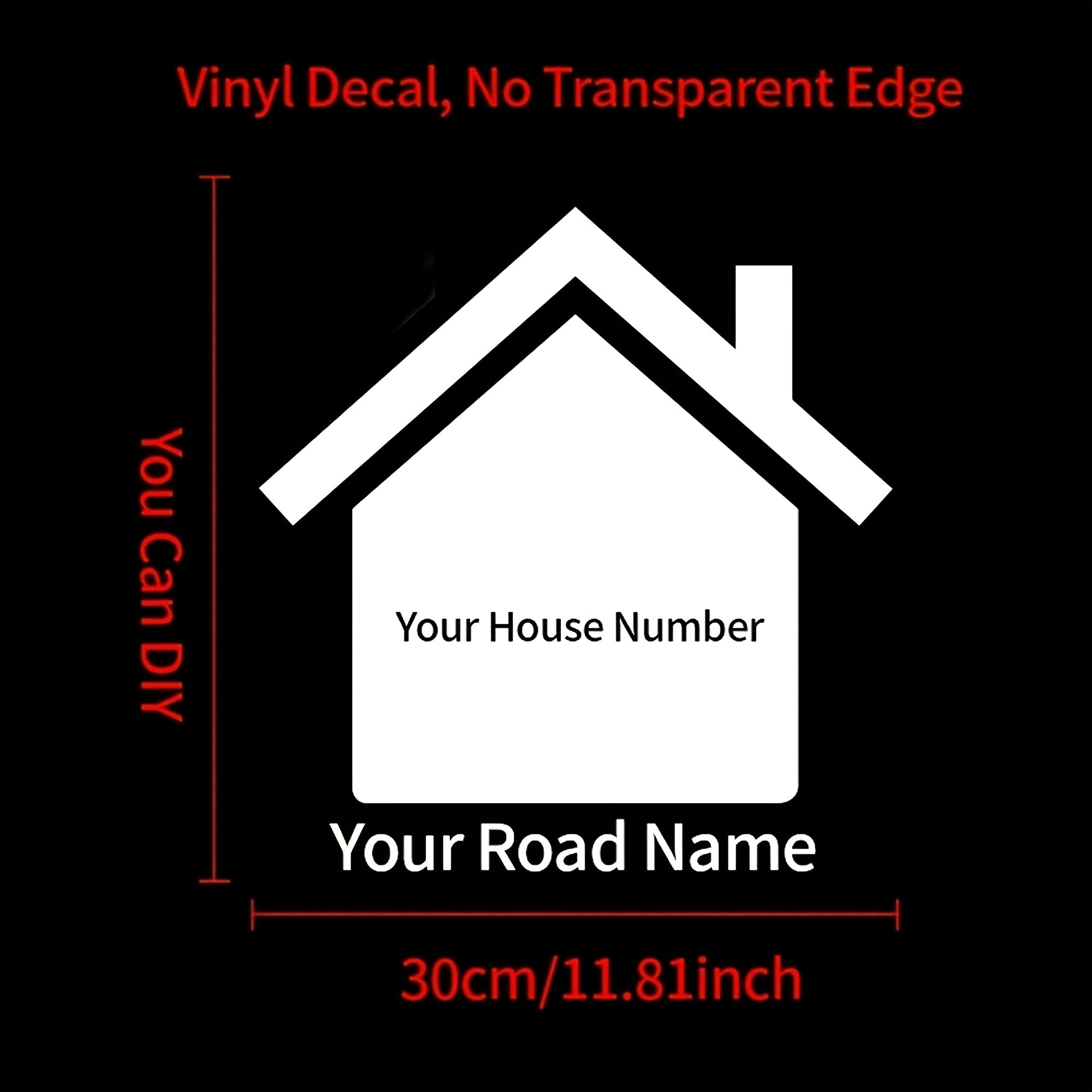 Personalized Custom Vinyl Bin Number Stickers Waterproof House Number and Street Name Decals 1-5 Pieces