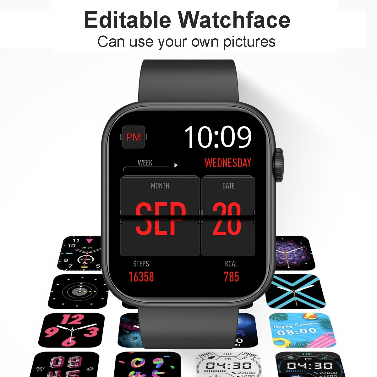 Men's Smart Sports Watch 1.83-Inch Touch Screen IP67 Waterproof Fitness Tracker