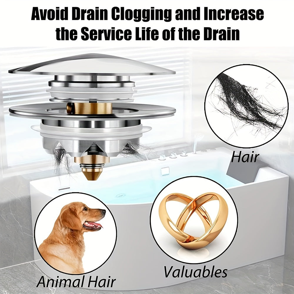 1-Piece Tub Stopper for Drain Replacement Easy to Install and Clean