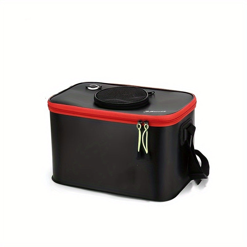 Waterproof EVA Fishing Tackle Storage Bag with Shoulder Strap for Outdoor Gear Camping Jewelry Beading Supplies