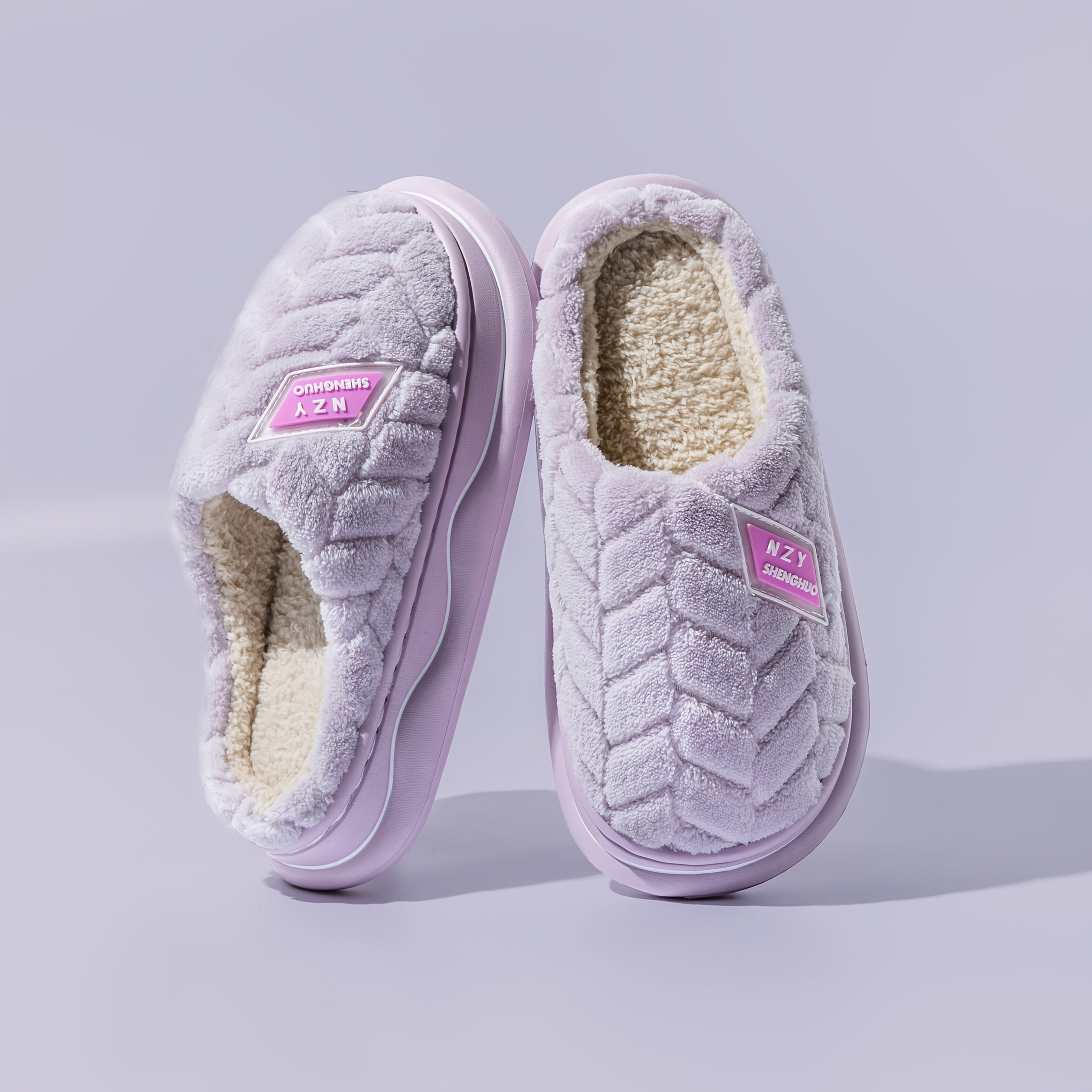 Women's Indoor Slippers Casual Solid Color Slip-On House Shoes EVA Sole