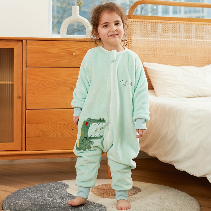 Детский спальный конверт из фланели, весна-осень, комбинезон, предотвращение kicking, комфортная температура