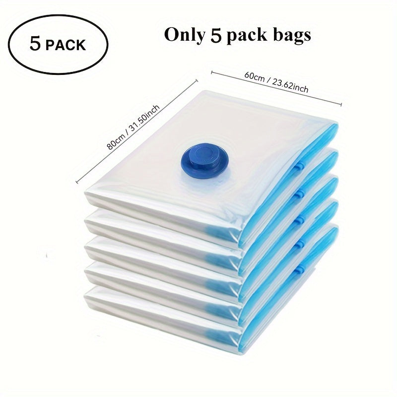 3-5 ta vakuum saqlash sumkasi to'plami kiyimlar va yostiqlar uchun joyni tejovchi