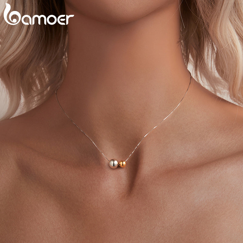 Women's Necklace Sterling Silver Pendant Beaded Dainty Elegant Jewelry