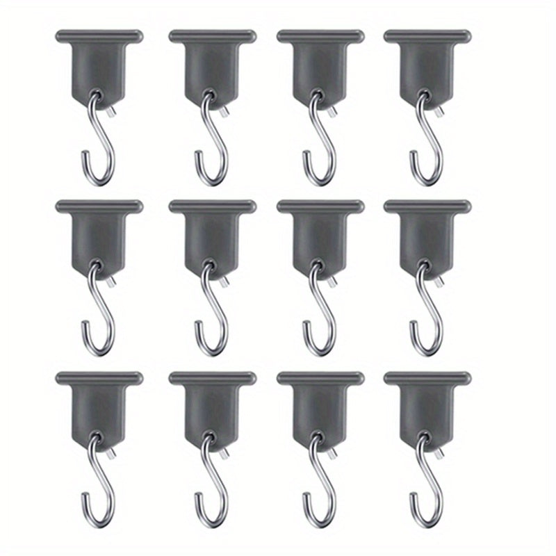 12/24PCS RV Awning Hooks Set Camping Light Hangers S-Shaped Indoor Outdoor