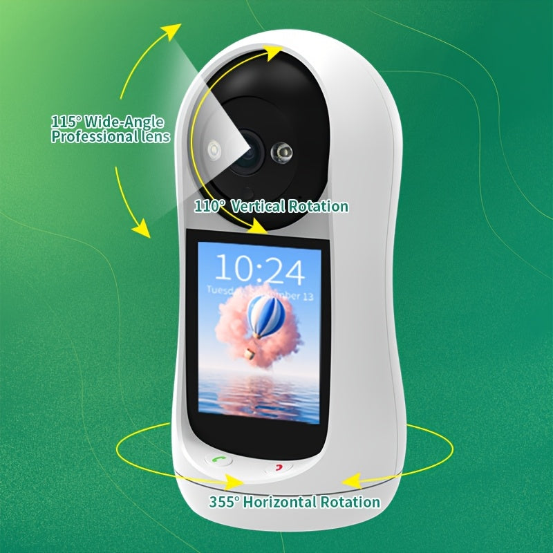 1080p HD Внутренняя камера видеонаблюдения с ночным видением, двусторонним звуком, обнаружением движения, совместима с приложением для смартфонов и Apple HomeKit