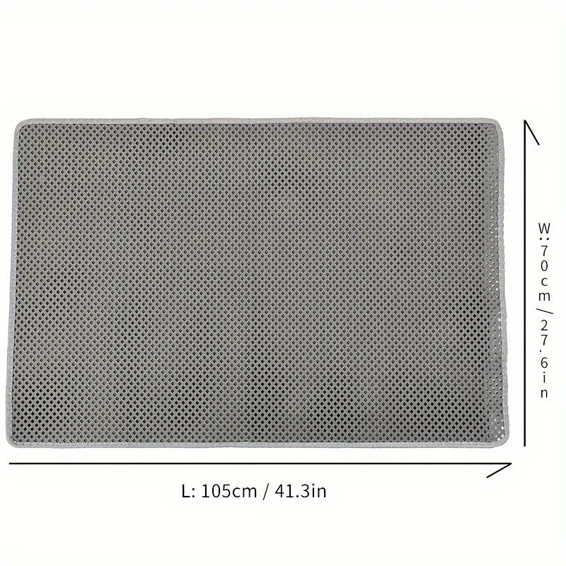 Extra Large EVA Cat Litter Mat Double-Layer Filtering Washable Leakproof Anti-Splash