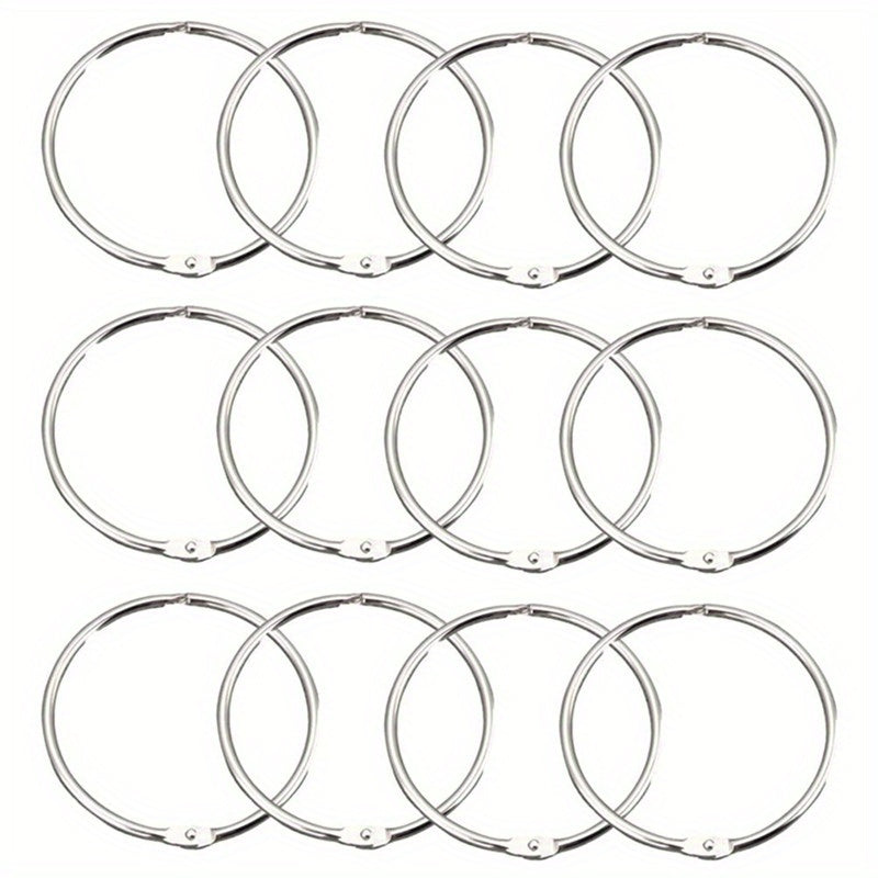 Set of 12 Open Ring Window Curtain Hardware Tulle Sheer Home Decor