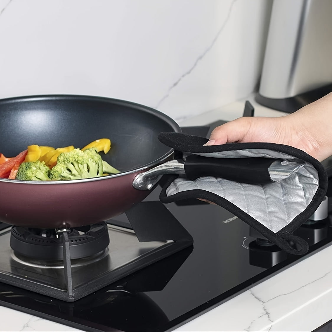 6 Kitchen Pot Racks Heat-Resistant Hot Pads Tripod Stand Black