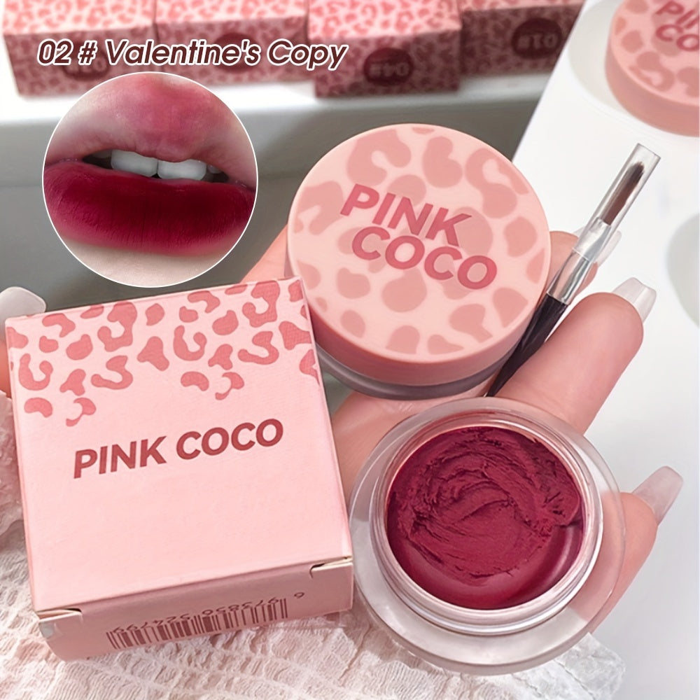 Women Soft Matte Milk Lip Balm with Built-in Lip Brush