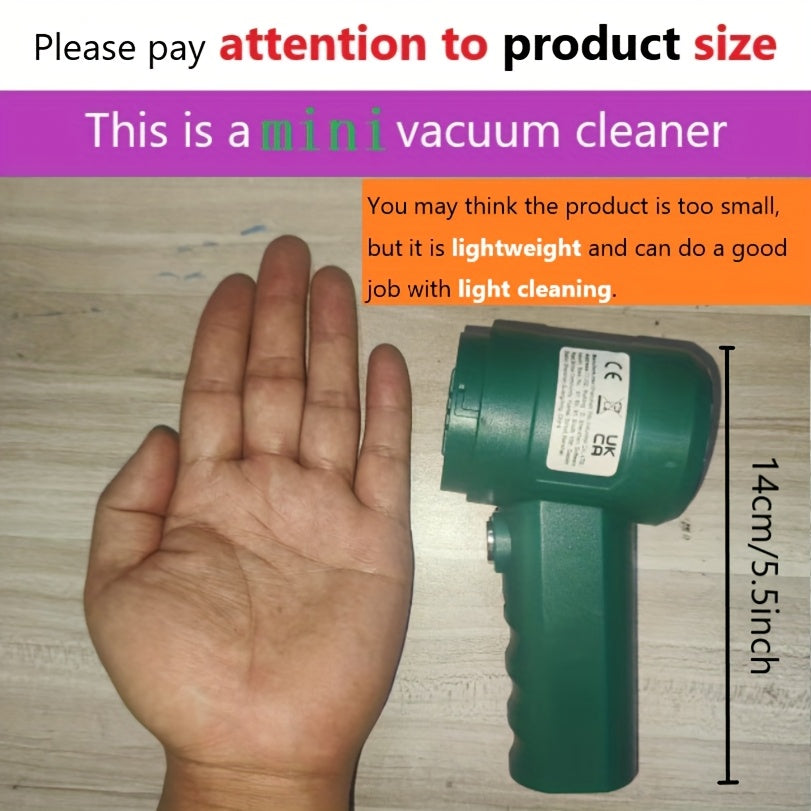 Suyultirilmagan qoʻl bilan ishlatiladigan avtomobil choʻntakli changyutgich, sochlar va hayvonlar uchun, uyda foydalanish uchun yengil va qayta zaryadlanadigan