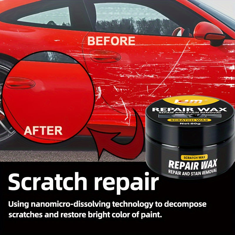 Car Scratch Repair Wax 80g Paint Polishing Glaze for All Vehicles