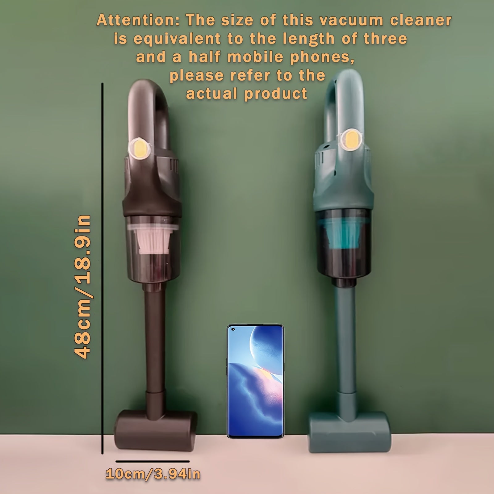 Wireless Handheld Vacuum Cleaner with Cyclone Suction for Car Office Home