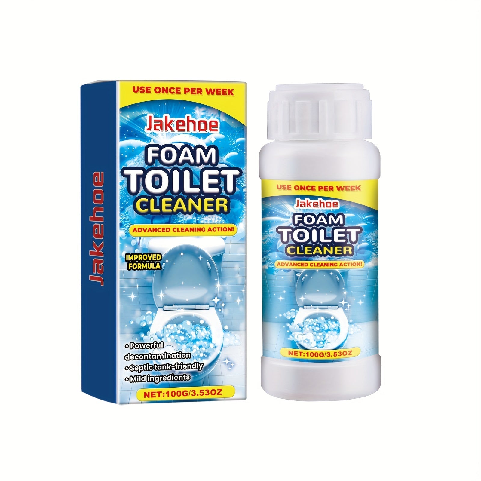 Advanced Foam Toilet Cleaner Descaling Stain & Odor Removal Deodorizer