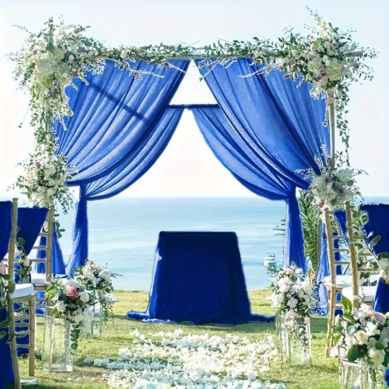 Vibrant Organza Tulle Sheer Backdrop Curtain 10m Colorful Swirl Patterns for Events