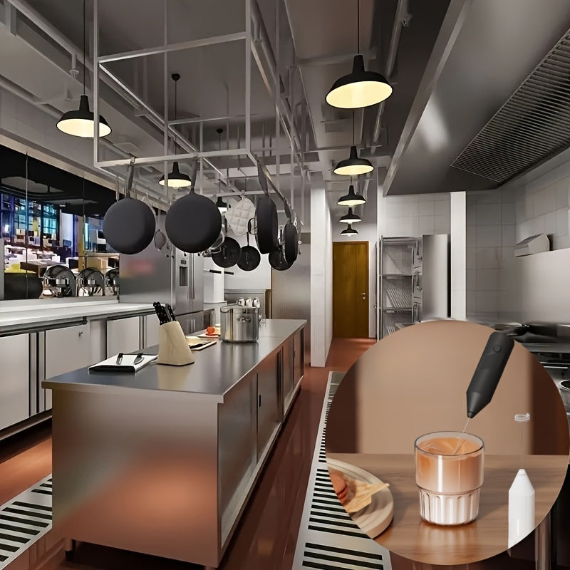 Ручной взбиватель для молока для кофе латте капучино, работающий на батарейках, компактный кухонный гаджет