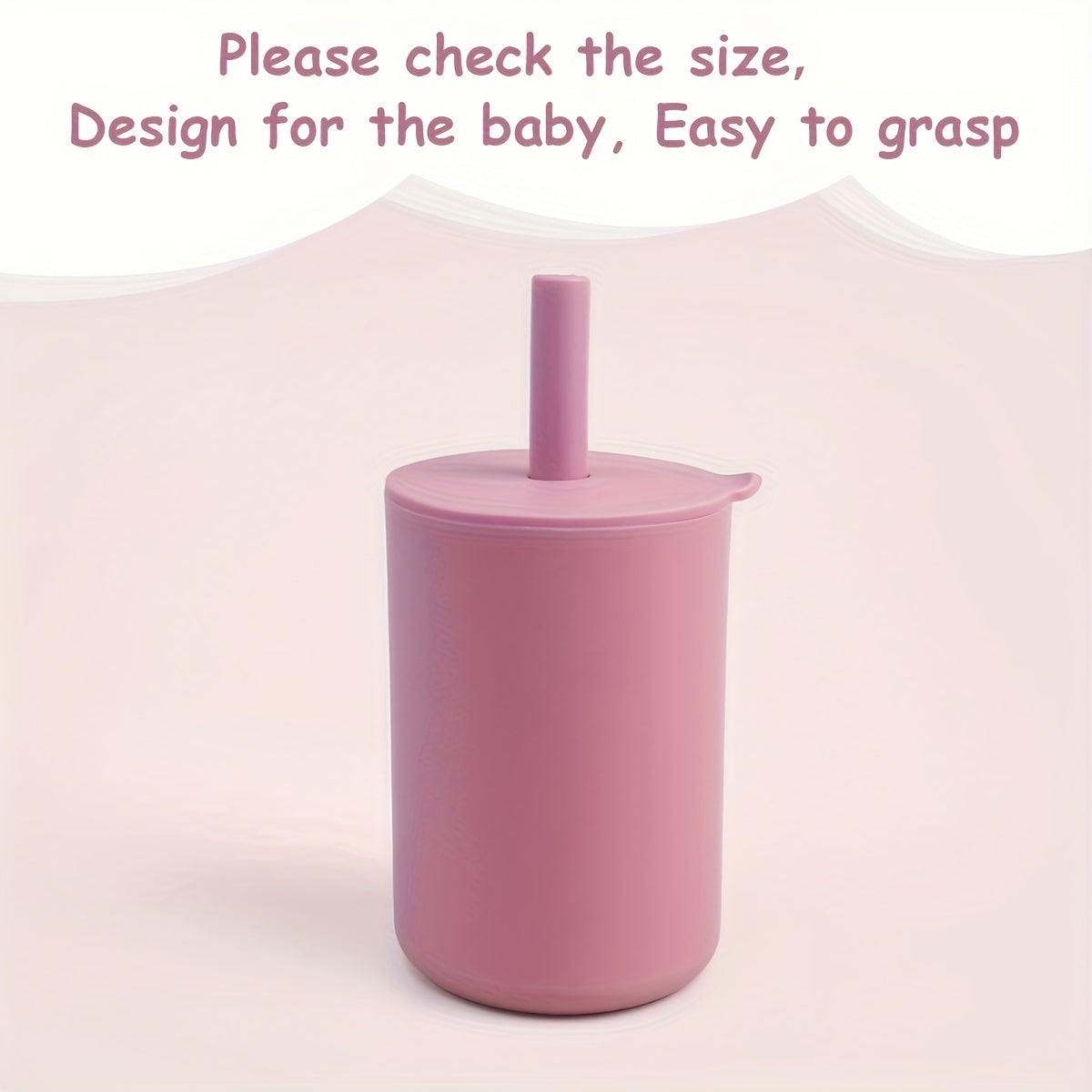 Yellow Silicone Sippy Cup with Straw BPA-Free Leakproof Reusable for Kids Hydration and Outdoor Activities