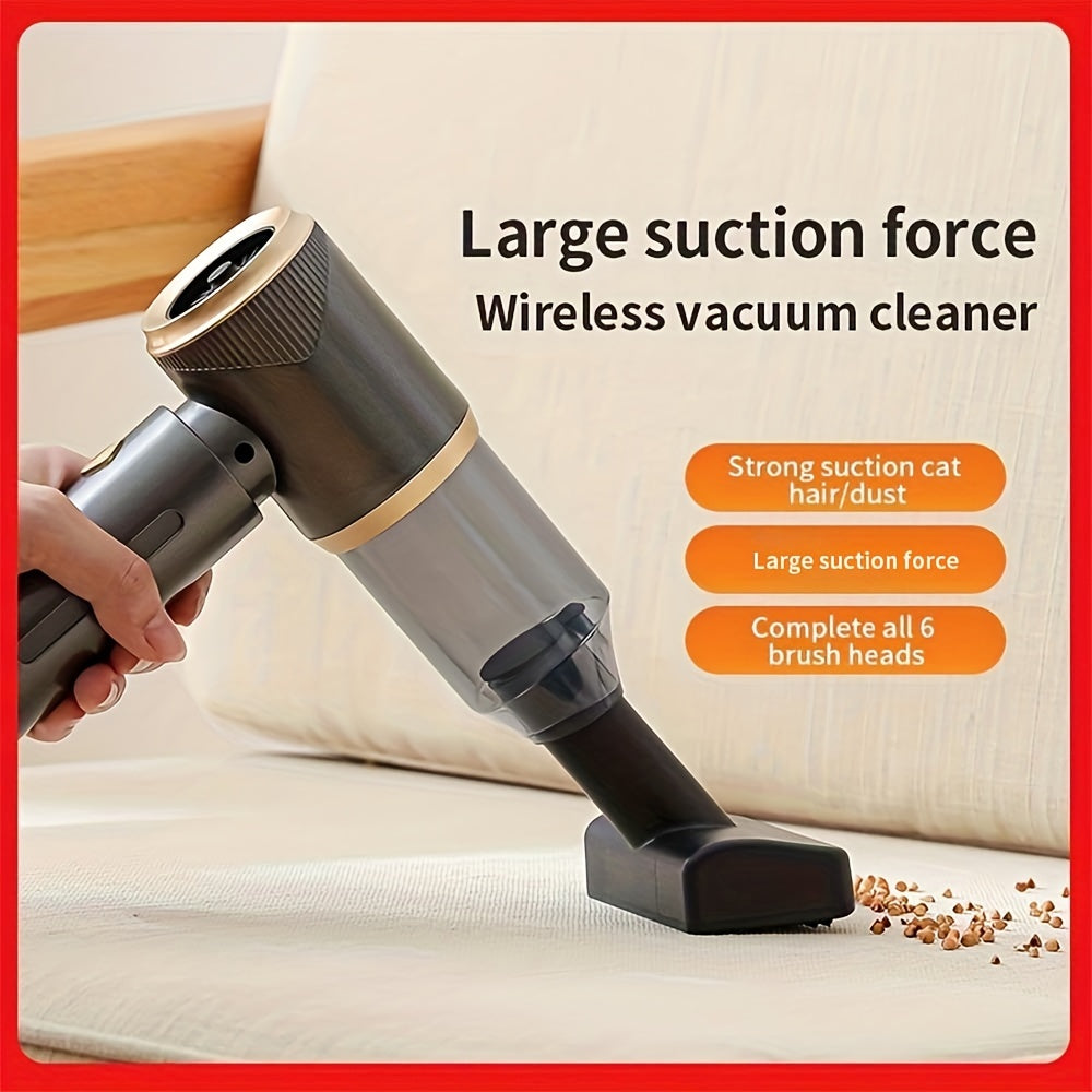 Wireless Portable Vacuum Cleaner, Handheld, Rechargeable, Pet Hair Dust Removal