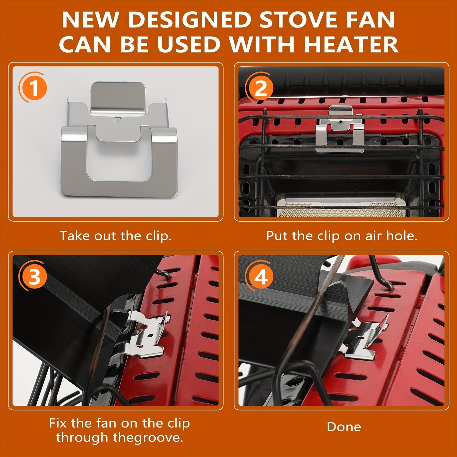 High-Speed Wall-Mounted Wood Stove Fan for Indoor Outdoor Use