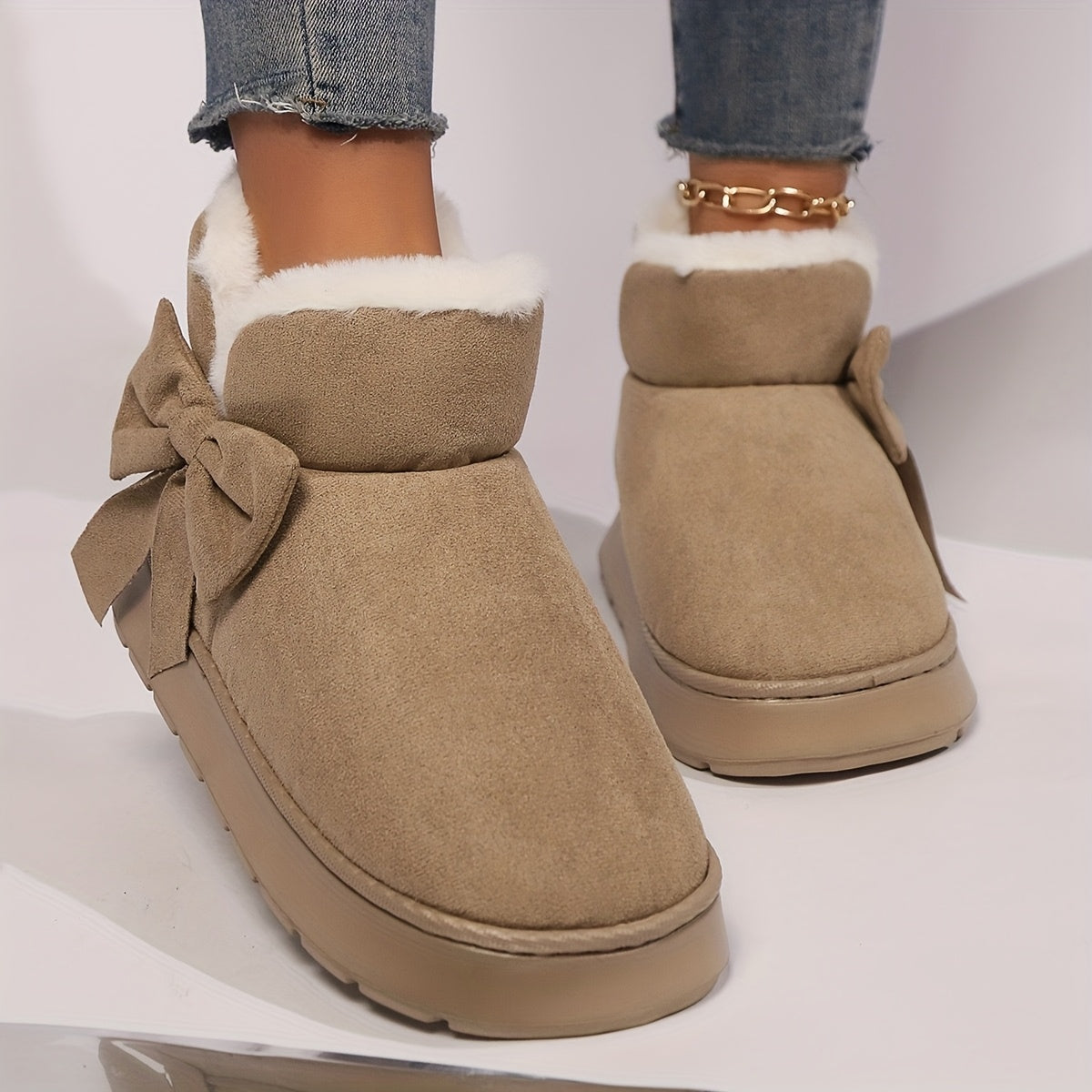 Women's Cozy Snow Boots Slip-On Fleece Lined Winter Shoes