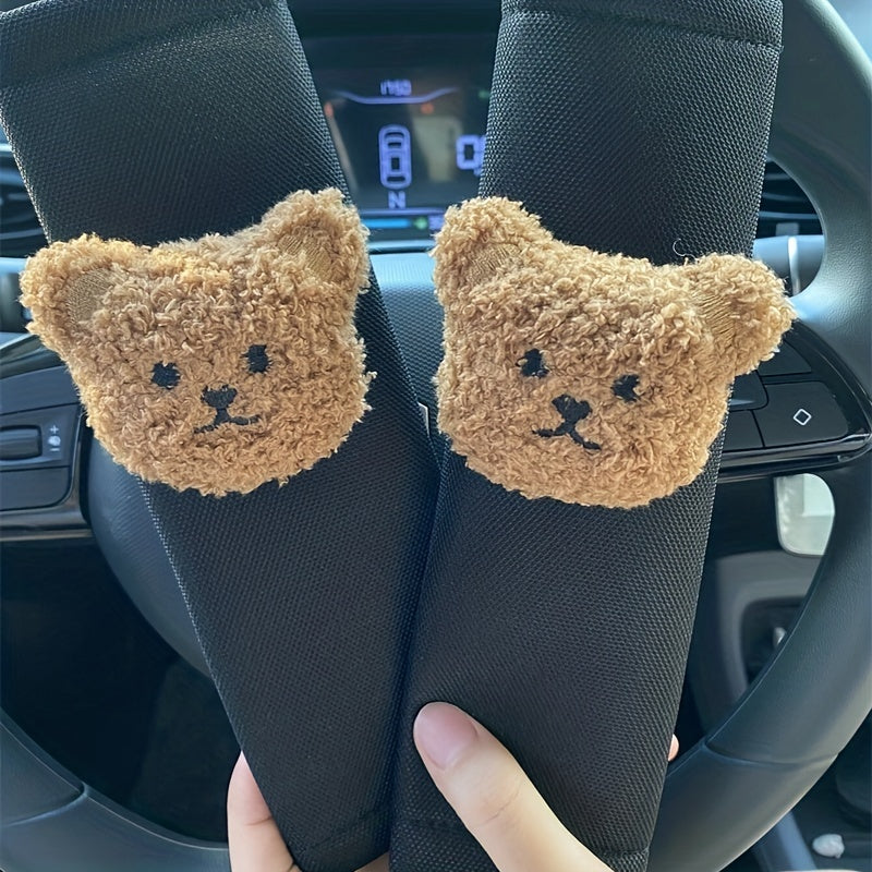 Car Seat Belt Shoulder Pads Kids Cartoon Decoration Set