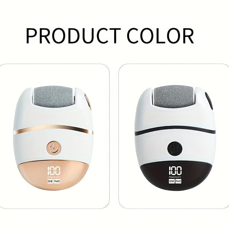 Electric Foot File Set with Digital Display Rechargeable Pedicure Tool for Dead Skin Removal and Callus Care