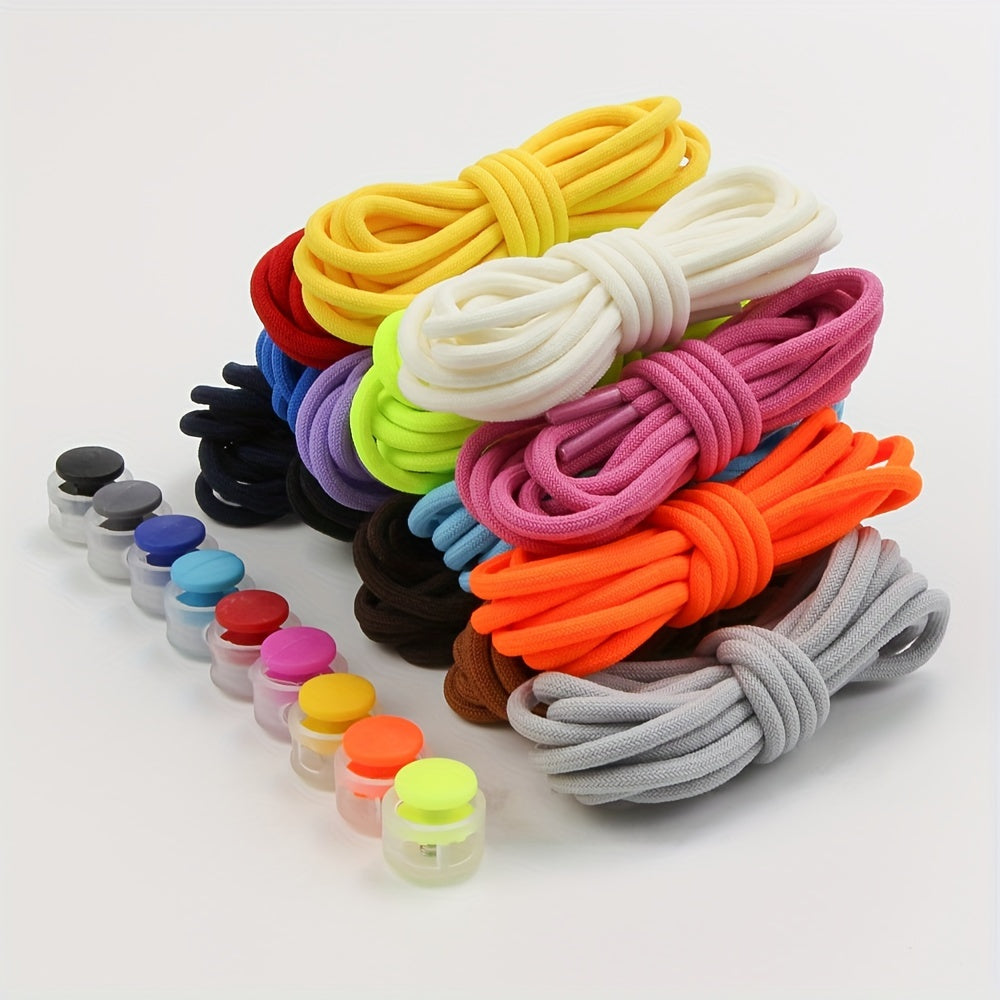 Unisex Elastic No-Tie Shoelaces with Adjustable Buckles for Sneakers