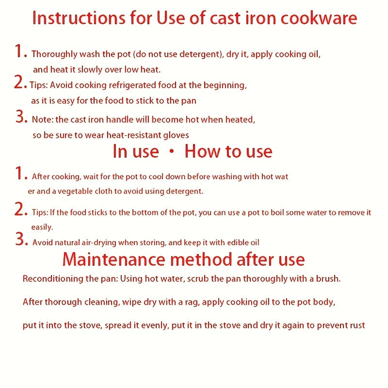 Set of Three Cast Iron Skillets and Frying Pans with Drip Spouts Preseasoned Oven Safe for Camping Indoor Outdoor Cooking