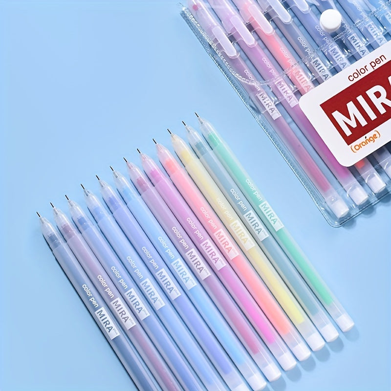 12pcs Kawaii Blue Gel Pens 0.5mm for Journaling School Supplies