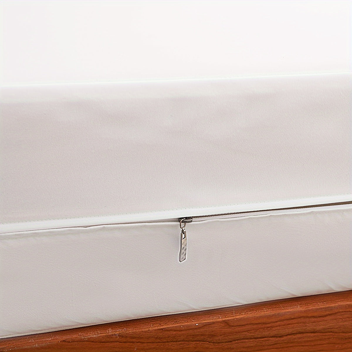 Zipper bilan suv o'tkazmaydigan matras himoyachisi, chuqur cho'ntakli mos keladigan to'shak, juft to'shak uchun, oq yoki kulrang