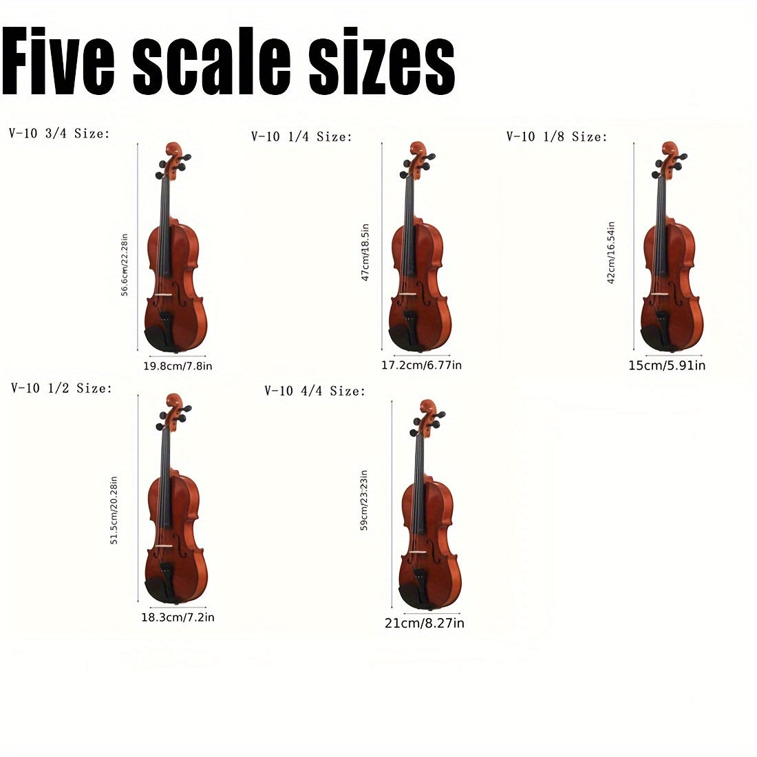 Full Size Violin for Beginners and Professionals Durable Wood Rich Tone Includes Case Rosin Extra Bow Hair