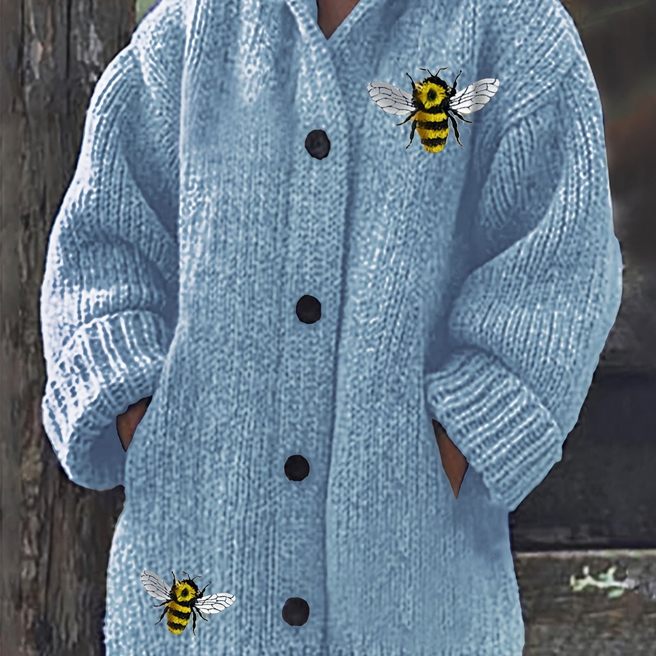 Women's Knitted Hooded Cardigan Plus Size Casual Autumn Winter Fashion