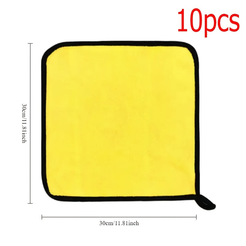 Набор из 3/5/10 микрофибровых полотенец для мытья автомобилей для сушки и очистки