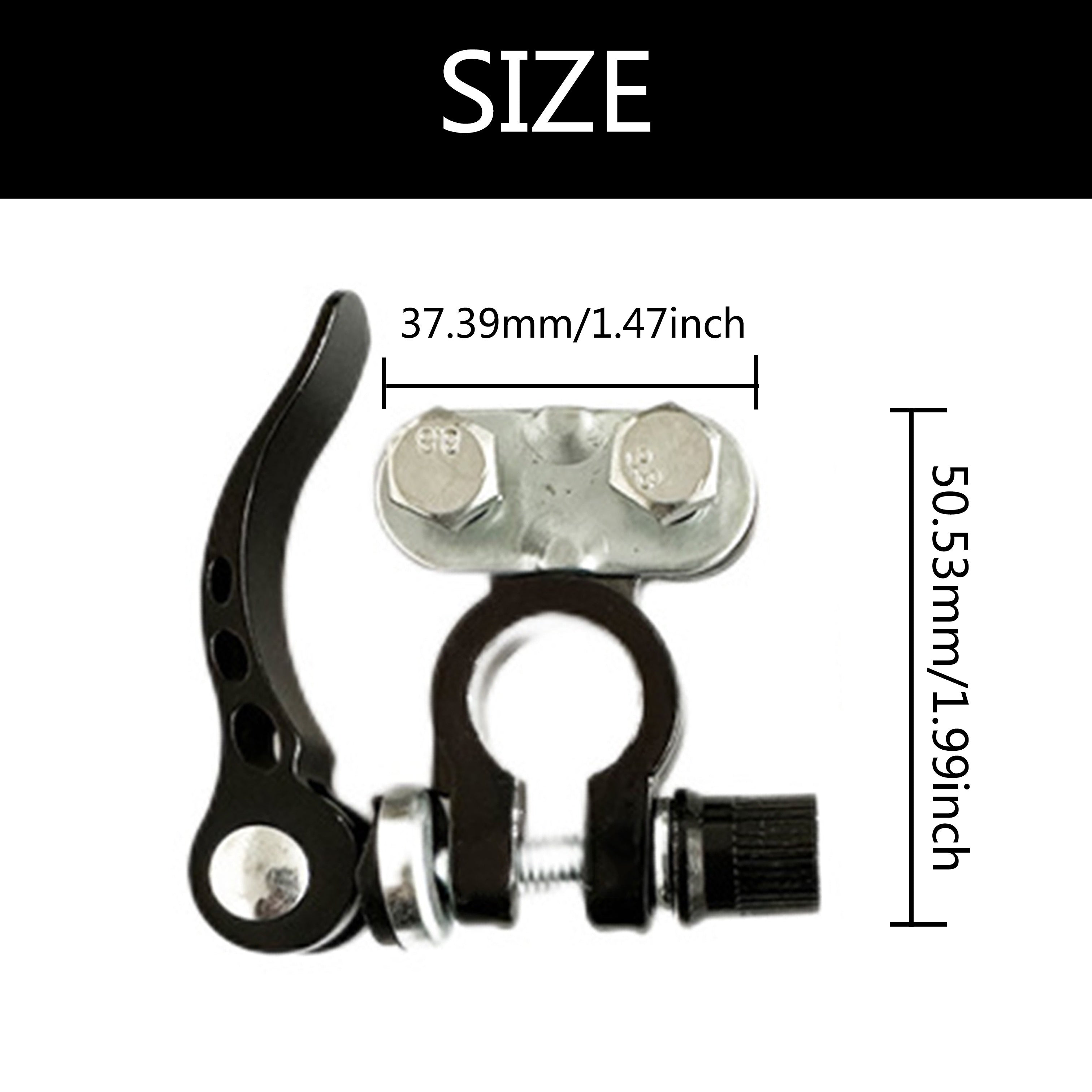 2-Pack Aluminum Alloy Car Battery Terminal Connectors Positive Negative Cable Ends