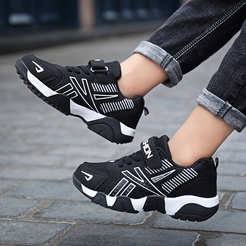 Kids Boys and Girls Casual Sports Sneakers Large Sizes 28-40 Breathable Fabric Rubber Sole