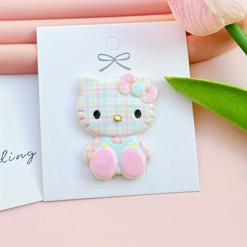 Unisex Acrylic Cartoon Hello Kitty Decoration Set for Crafts, Hair Clips, Shoes