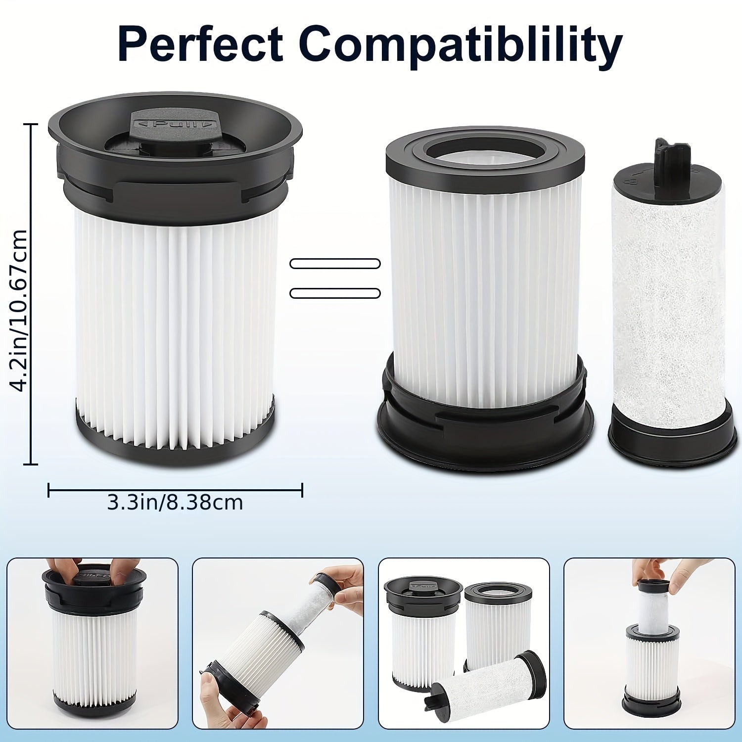 Replacement Vacuum Filters for Cordless Triflex HX1, Pack of 1