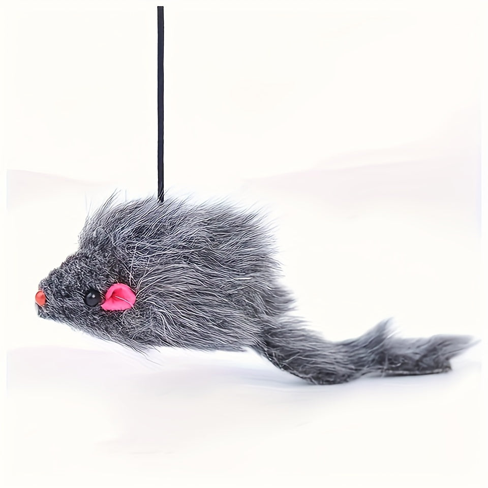 Adjustable Plush Cat Teaser Toy with Interactive Hanging Design for All Breeds