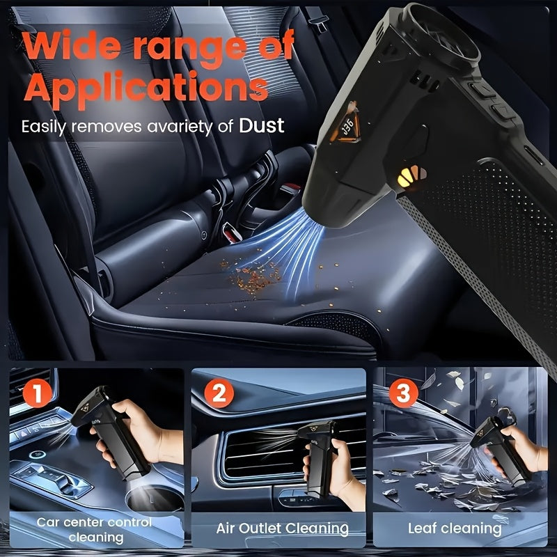 Portable Handheld and Wearable Turbo Fan with 8000mAh Battery, Adjustable Speed