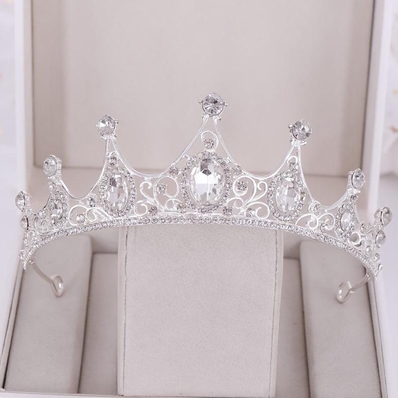 Wedding Queen Rhinestone Crown Headband Tiara for Brides and Weddings