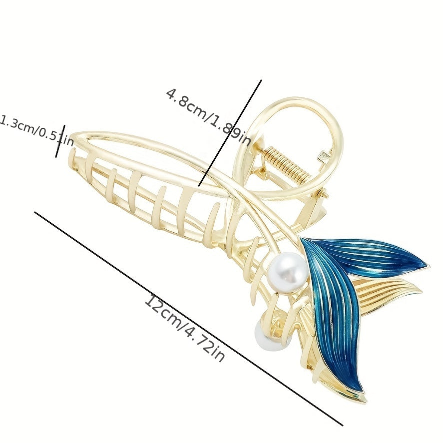 Elegant Whale Tail Claw Clips Hair Accessories for Women and Girls Zinc Alloy Stylish Hair Clips