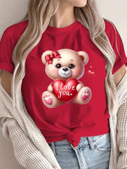 Women's Loose Large Size T-Shirt Spring Summer Casual Short Sleeve Breathable Fabric