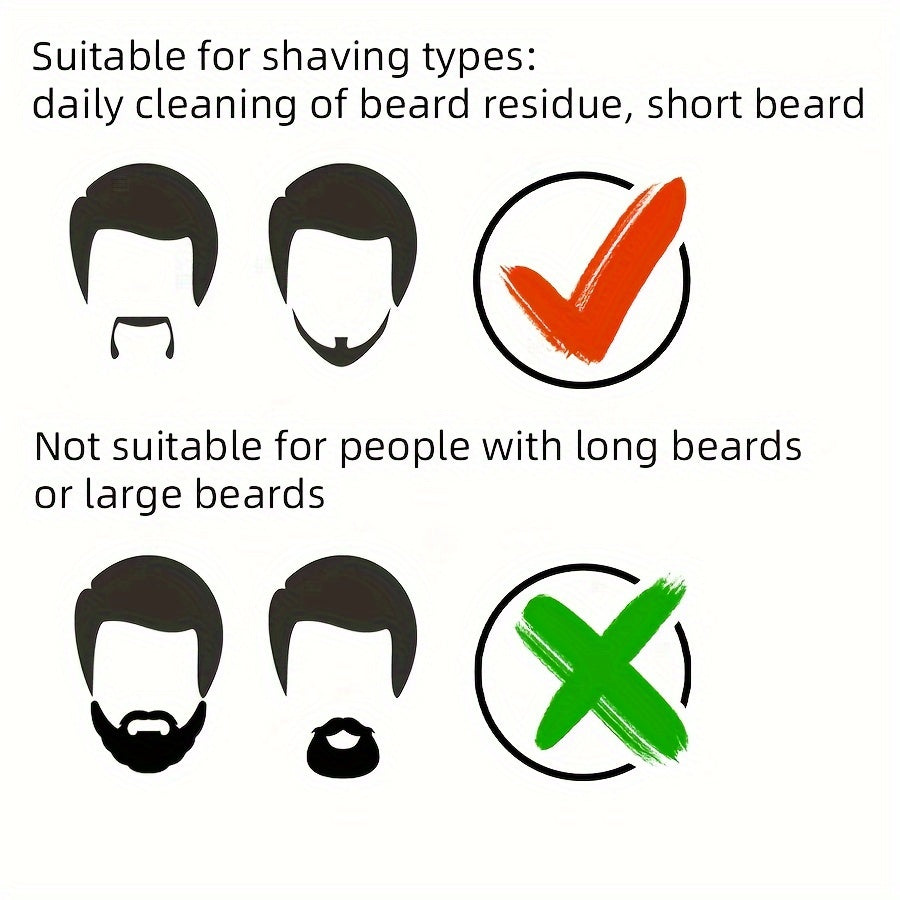 Men's Portable Rechargeable Electric Razor for Wet and Dry Shaving