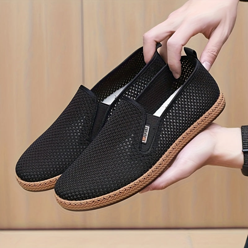 Men's Breathable Mesh Slip-On Casual Shoes Lightweight Summer Low-Top
